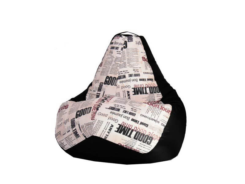 Кресло-мешок Газета-Black 1 кат.