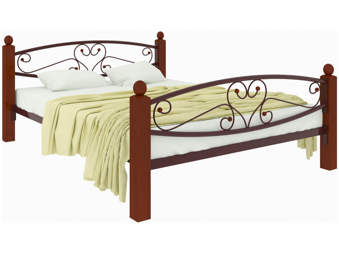Кровать Каролина Lux plus коричневая