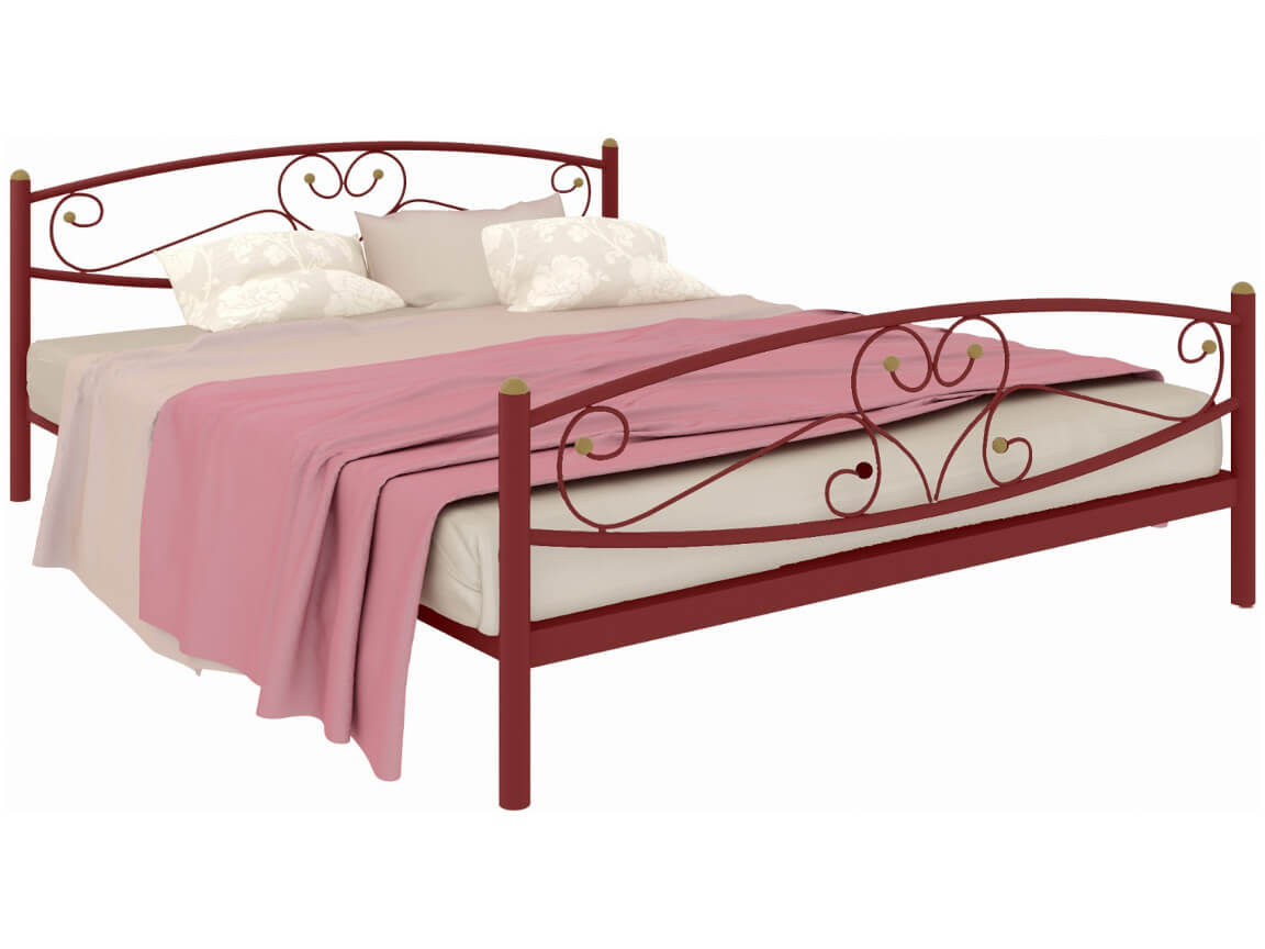 Кровать Каролина Plus красная