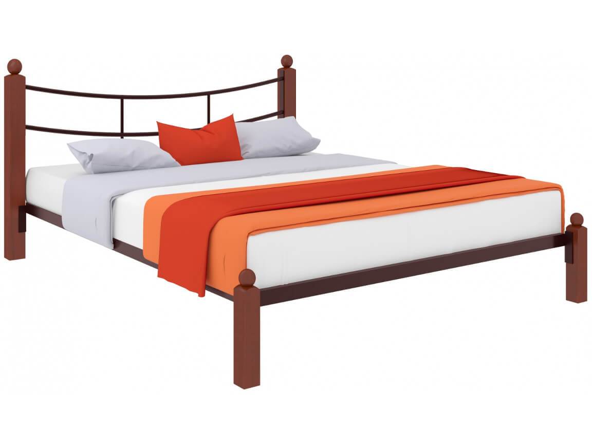 Кровать София Lux коричневая