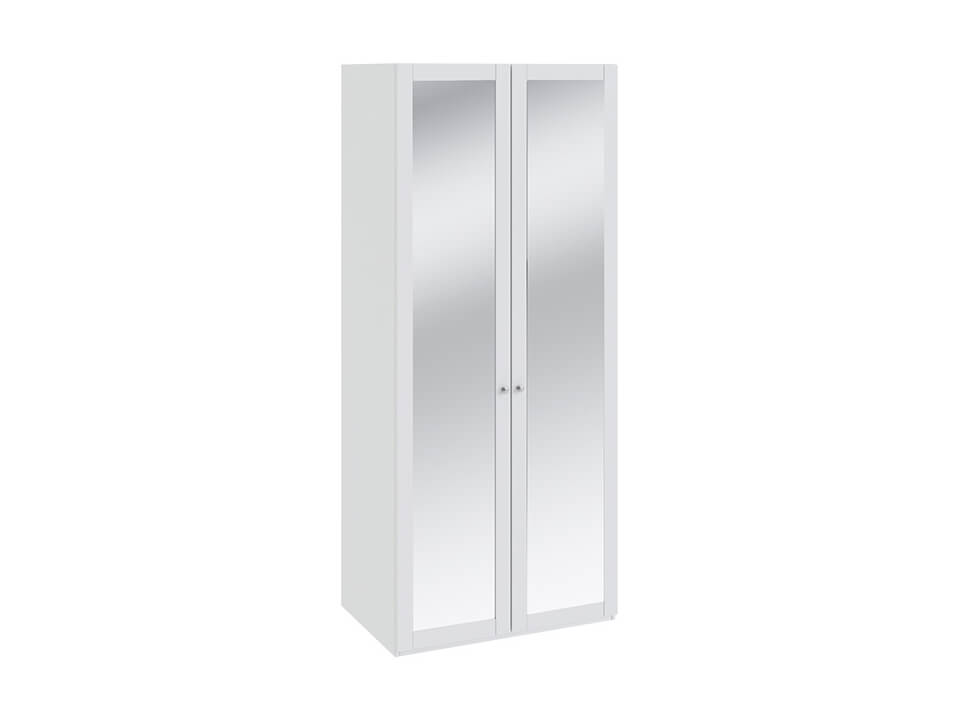 Шкаф для одежды с 2 зеркальными дверями Ривьера СМ 241.07.102 Белый