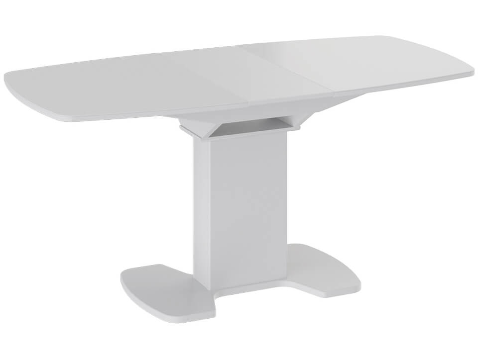Стол обеденный Портофино СМ(ТД)-105.02.11(1) Белый глянец, стекло