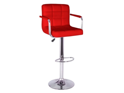 Барный стул Крюгер АМ WX-2318C экокожа красный