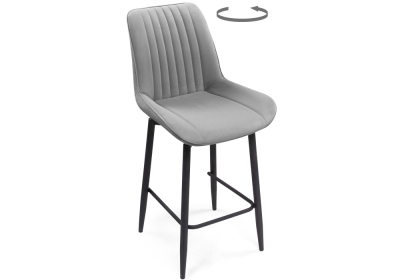 Барный стул Седа К крутящийся светло - серый - черный