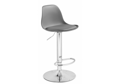 Барный стул Soft gray - chrome