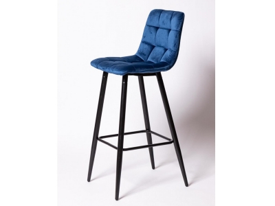 Барный стул UDC 8078 ткань синий