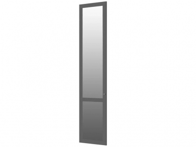 Дверь с зеркалом левая Квадро ПМ-363.21.02-01(L) Графит