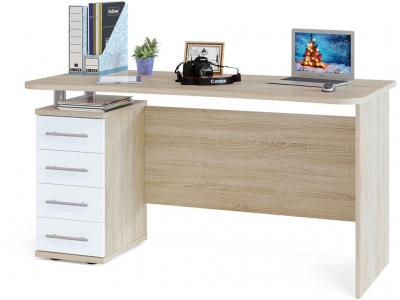 Компьютерный стол Сокол КСТ-105 Дуб Сонома/Белый