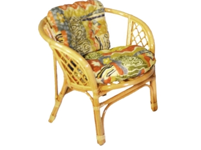 Кресло Багама мед с цветной подушкой