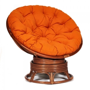 Кресло - качалка PAPASAN w 23 - 01 B - с подушкой - Pecan (орех)