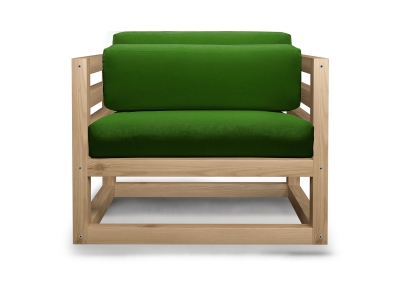 Кресло Магнус зеленый каркас сосна