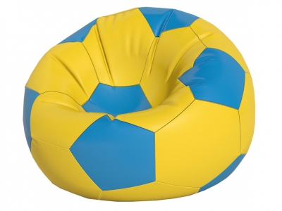 Кресло-мешок Мяч большой нейлон желтый-голубой