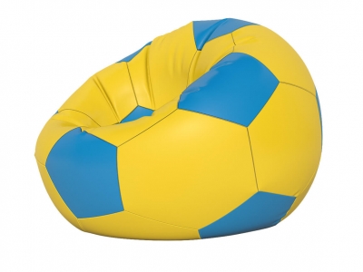 Кресло-мешок Мяч малый нейлон желтый-голубой