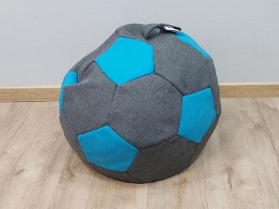 Кресло-мешок Мяч S кат.1 savana grey-neo azure