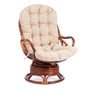Кресло вращающееся FLORES 5005 - с подушкой - Pecan (орех)