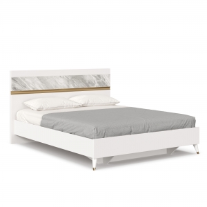 Кровать 1600 с кроватным основанием СГ Айла Белый-Статуарио, исполнение 1