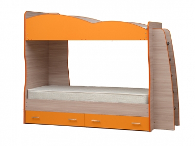 Кровать детская двухъярусная Юниор-1.1 Оранжевый