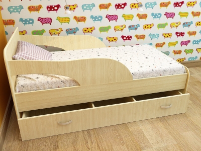 Кровать детская Максимка дуб