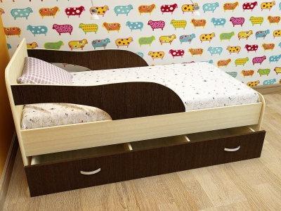 Кровать детская Максимка дуб-венге
