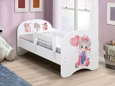 Кровать детская с фотопечатью без ящика Очаровашки