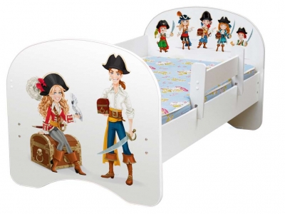 Кровать детская с фотопечатью без ящика Пираты