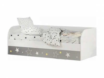 Кровать детская с подъёмным механизмом КРП-01 Трио белый/звездное детство
