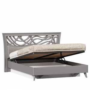Кровать двуспальная Джулия 1600 с подъёмным механизмом Оникс серый