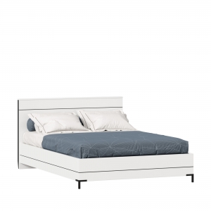 Кровать двуспальная Норд 1400 Белый-Черный