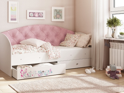 Кровать Эльза розовый