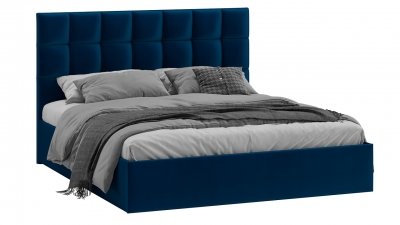 Кровать Эмбер без подъемного механизма велюр Confetti Blue