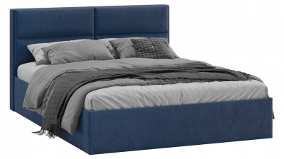 Кровать Глосс Тип 1 без подъемного механизма микровелюр Wellmart Blue 1600