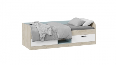 Кровать комбинированная Оливер Тип 1 Дуб крафт серый, Белый, Серо-голубой