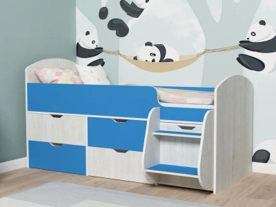 Кровать Малыш 7 винтерберг-голубой