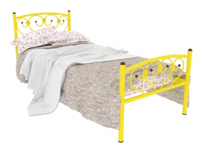 Кровать металлическая Ева Plus желтая