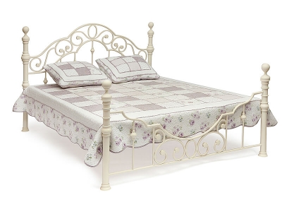 Кровать металлическая Victoria Queen Bed Античный Белый