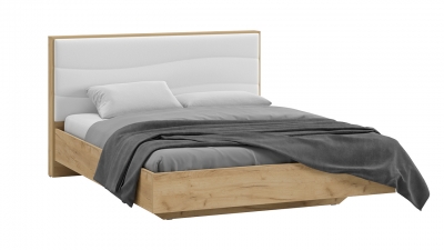 Кровать Миранда Тип 1 без подъемного механизма Дуб Крафт золотой, Белый глянец 1600