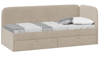 Кровать Молли с мягкой обивкой 900 тип 1 микровелюр Scandi Cream 03