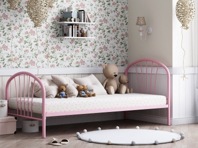 Кровать односпальная Эвора Розовый
