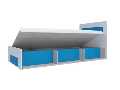 Кровать с подъемным механизмом Палермо-3 Юниор синяя вставка 960х900х2048 мм