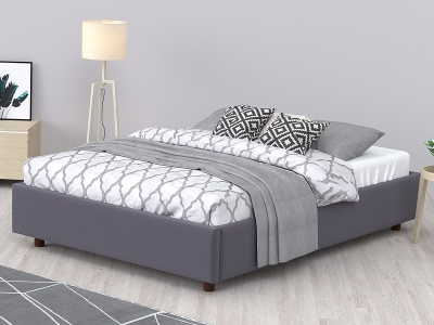 Кровать SleepBox сосна обивка серый Grace 12