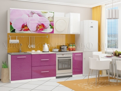 Кухня с фотопечатью Орхидея-2 1800