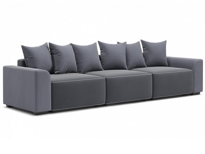 Модульный диван Монреаль-2 Вариант 2 Серый велюр