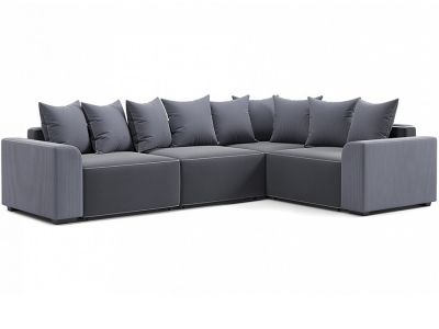 Модульный диван Монреаль-3 Вариант 2 Серый велюр