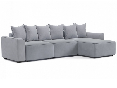 Модульный диван Монреаль-4 Вариант 1 Серый велюр