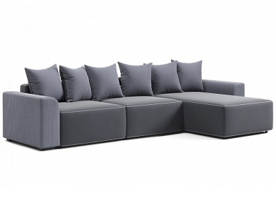 Модульный диван Монреаль-4 Вариант 2 Серый велюр