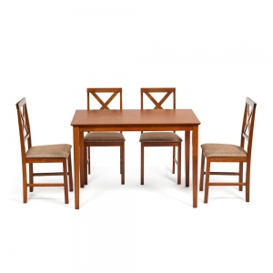 Обеденный комплект эконом Хадсон (стол , 4 стула) - Hudson Dining Set Espresso