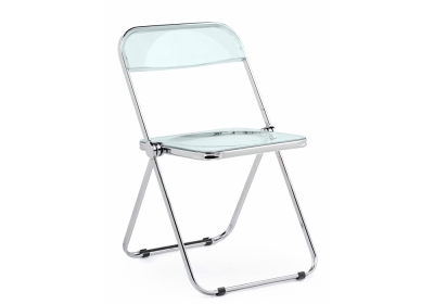 Пластиковый стул Fold складной clear gray - blue