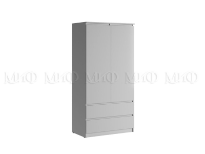 Шкаф 2-х створчатый комбинированный Челси Белый глянец, белый