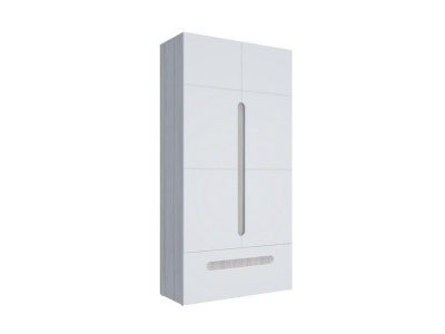 Шкаф 2-х створчатый с ящиками Палермо-3 Юниор белый глянец 1068х2078х381 мм