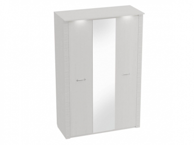 Шкаф 3-дверный Элана с подсветкой 1430х645х2185 Бодега белая
